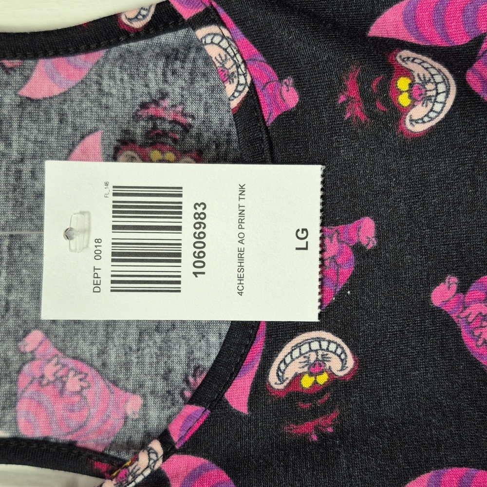 Cheshire Cat From Alice In Wonderland Printed Tank Top Size Large New With Tags - Picture 3 of 10